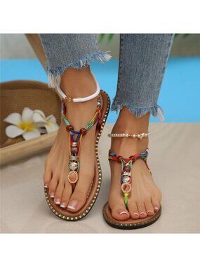 Toe Post Sandals with Ankle Strap